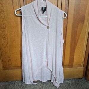 Bobeau Soft Pink Sleeveless Draped Tunic